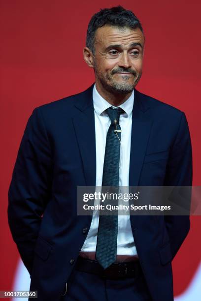 Luis Enrique Martinez looks on after being announced as new manager of Spain National Football Team on July 19, 2018 in Las Rozas, Madrid, Spain.