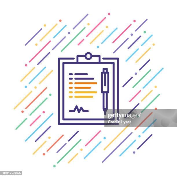 contract line icon - response team stock illustrations