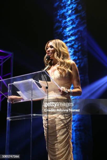 Wendy Williams speaks onstage during the Wendy Williams Hunter Birthday Give Back Gala at Hammerstein Ballroom on July 18, 2018 in New York City.