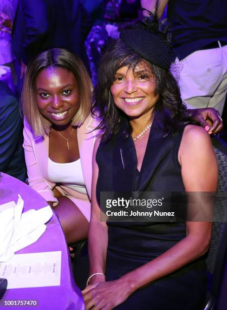 Farah C. Noel and Victoria Rowell attend the Wendy Williams Hunter Birthday Give Back Gala at Hammerstein Ballroom on July 18, 2018 in New York City.