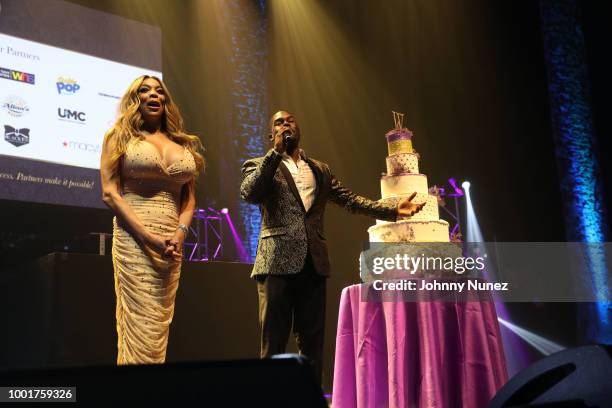 Wendy Williams appears onstage during the Wendy Williams Hunter Birthday Give Back Gala at Hammerstein Ballroom on July 18, 2018 in New York City.