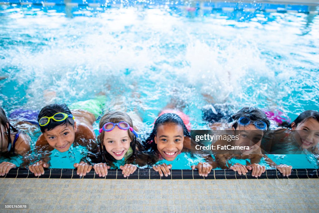 Na piscina