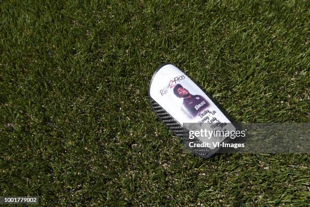 Shinguard of Royston Drenthe of Sparta Rotterdam, roya2faces during the team presentation of Sparta Rotterdam on July 19, 2018 at the Sparta stadium...