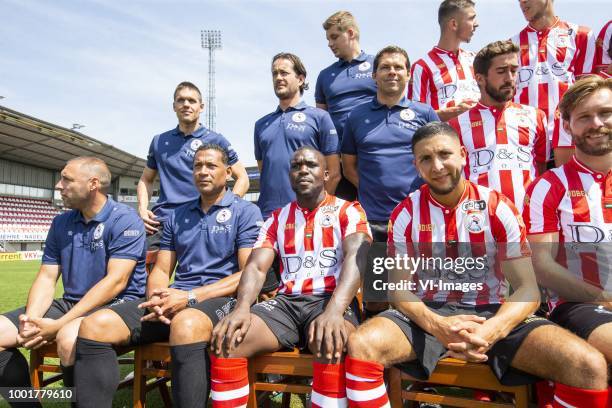 Aleksandar Rankovic , Henk Fraser , Royston Drenthe, Mohamed Rayhi, Thomas Verhaar during the team presentation of Sparta Rotterdam on July 19, 2018...