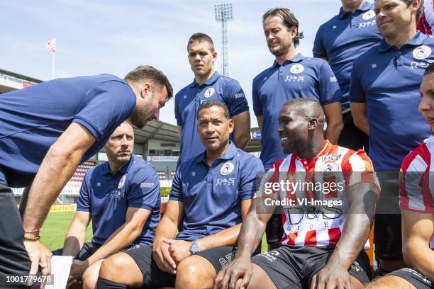 Leen van Steensel, Aleksandar Rankovic , Henk Fraser , Royston Drenthe during the team presentation of Sparta Rotterdam on July 19, 2018 at the...