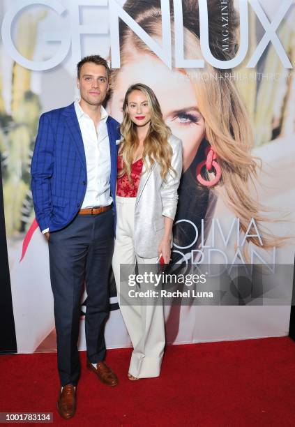 Stephanie and David Steinhafel attend the GENLUX Fashion And Philanthropy Magazine Issue Release Party hosted by actress/model Olivia Jordan at SUR...