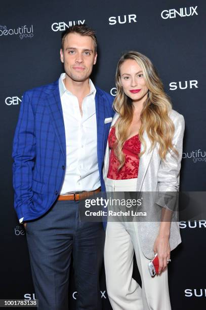 Stephanie and David Steinhafel attend the GENLUX Fashion And Philanthropy Magazine Issue Release Party hosted by actress/model Olivia Jordan at SUR...