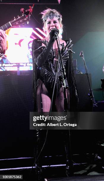 Actress Gigi Edgley performs at the Ready PARTY One SDCC Preview Night Party held at Fluxx on July 18, 2018 in San Diego, California.