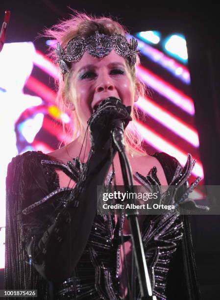 Actress Gigi Edgley performs at the Ready PARTY One SDCC Preview Night Party held at Fluxx on July 18, 2018 in San Diego, California.