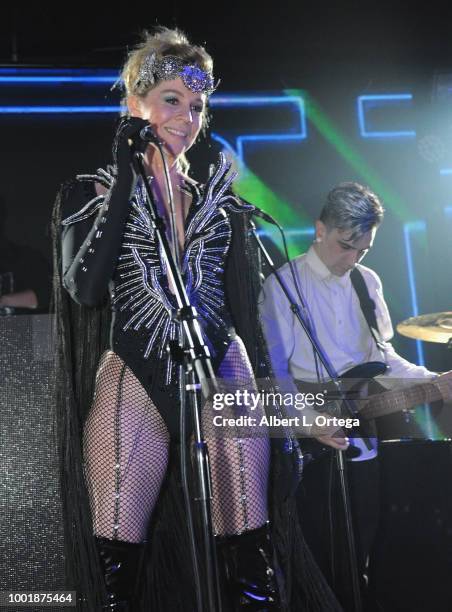 Actress Gigi Edgley performs at the Ready PARTY One SDCC Preview Night Party held at Fluxx on July 18, 2018 in San Diego, California.