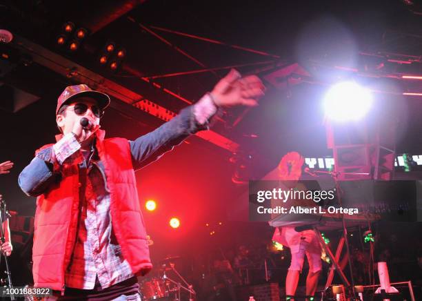 The Flux Capacitors perform at the Ready PARTY One SDCC Preview Night Party held at Fluxx on July 18, 2018 in San Diego, California.