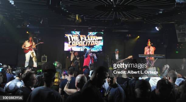 The Flux Capacitors perform at the Ready PARTY One SDCC Preview Night Party held at Fluxx on July 18, 2018 in San Diego, California.