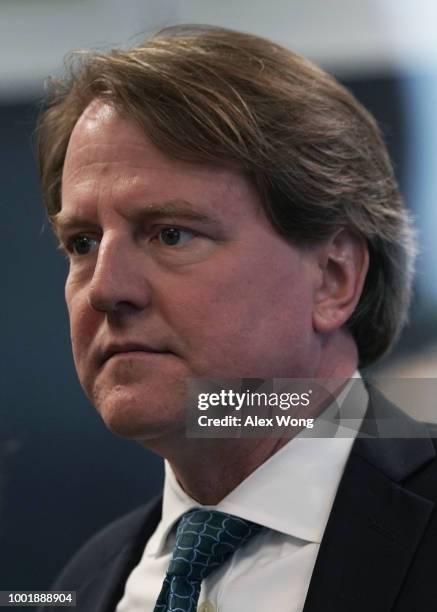 White House counsel Don McGahn is seen piror to a meeting between U.S. Sen. Dean Heller and Supreme Court nominee Judge Brett Kavanaugh on Capitol...