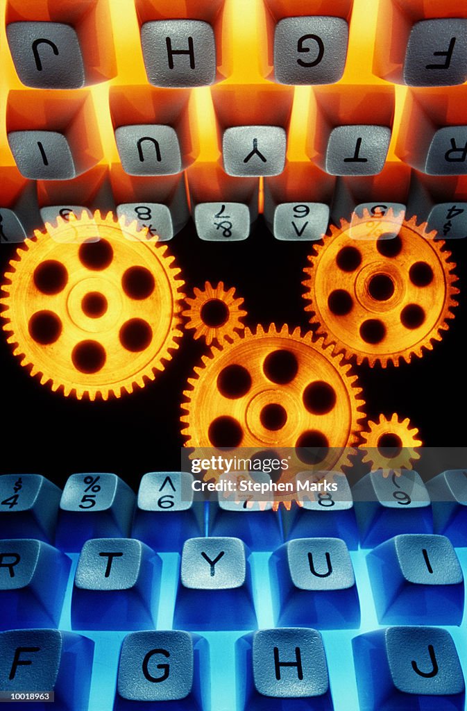 GEARS BETWEEN TWO KEYBOARDS