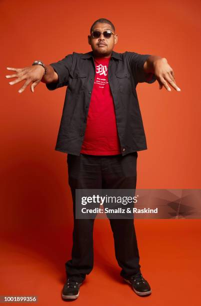 Omar Benson Miller from the show 'Rise of the Teenage Mutant Ninja Turtles' poses for a portrait in the Getty Images Portrait Studio powered by Pizza...