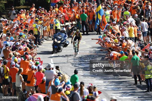 Steven Kruijswijk of The Netherlands and Team LottoNL - Jumbo / Alpe d'Huez / Public / Fans / during the 105th Tour de France 2018, Stage 12 a...