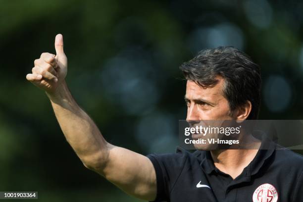 Coach Bulent Korkmaz of Antalyaspor during the Friendly match between Fortuna Sittard and Antalyaspor at sportpark Loenermark on July 19, 2018 in...