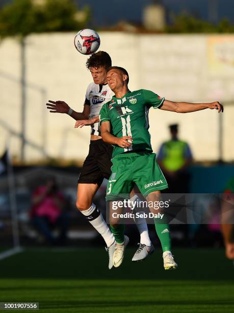 Dundalk , Ireland - 19 July 2018; Sean Gannon of Dundalk in action against Jevgeni Harin of Levadia during the UEFA Europa League 1st Qualifying...