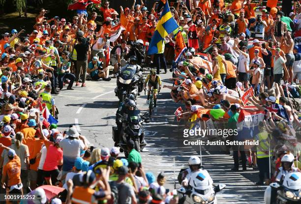 Steven Kruijswijk of The Netherlands and Team LottoNL - Jumbo / Alpe d'Huez / Public / Fans / during the 105th Tour de France 2018, Stage 12 a...