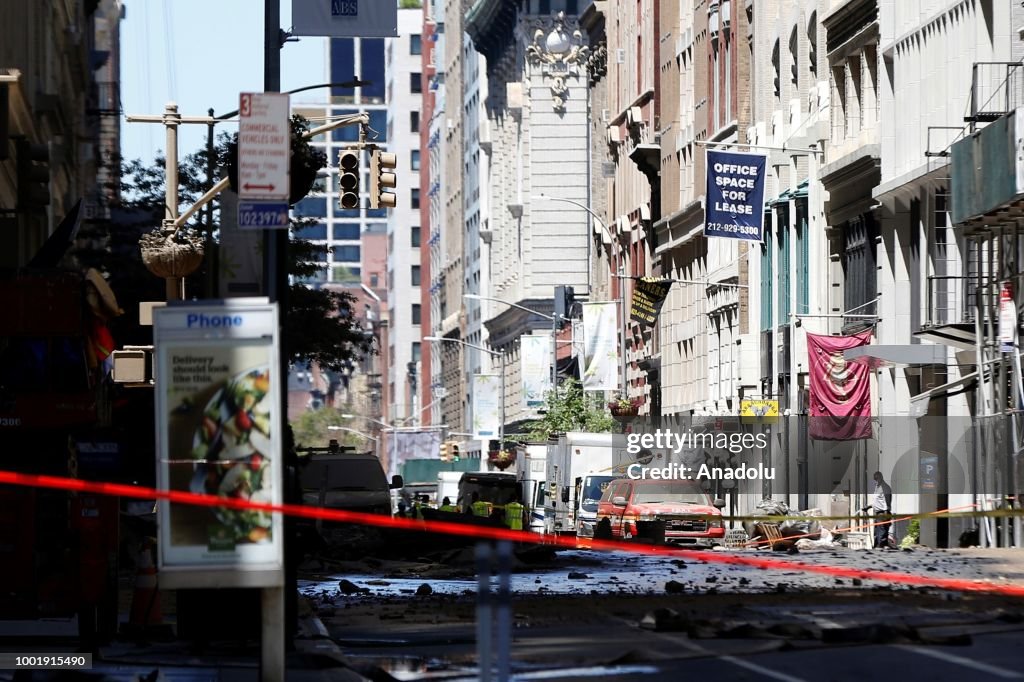 Pipe Exploding Steam A view from the scene of a high pressure steam explosion on Fifth ...