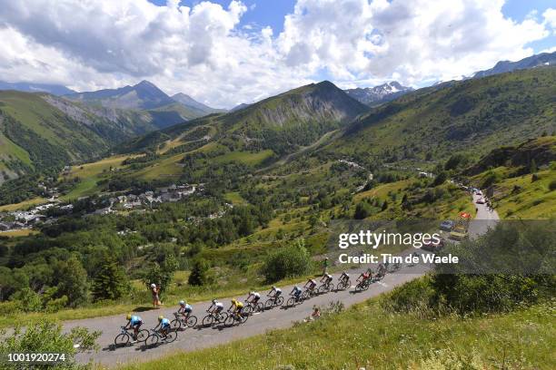 Peloton / Col de la Croix de Fer Mountains / Landscape / during the 105th Tour de France 2018, Stage 12 a 175,5km stage from Bourg-Saint-Maurice Les...