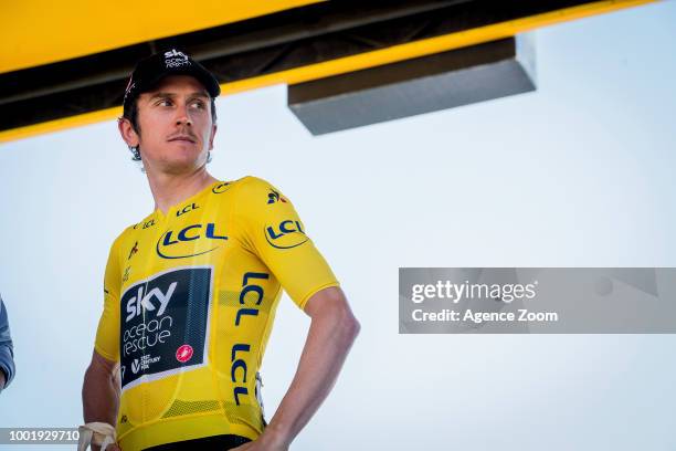 Team Sky's Geraint Thomas prior to the start of stage twelve of the 2018 Tour de France.