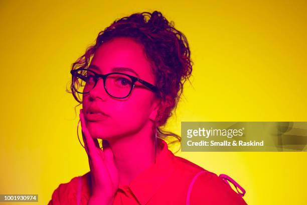 Kiana Madeira from Blumhouse Television's 'Sacred Lies' poses for a portrait in the Getty Images Portrait Studio powered by Pizza Hut at San Diego...