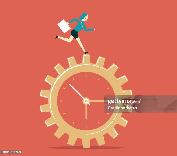 gear and time - distraught stock illustrations