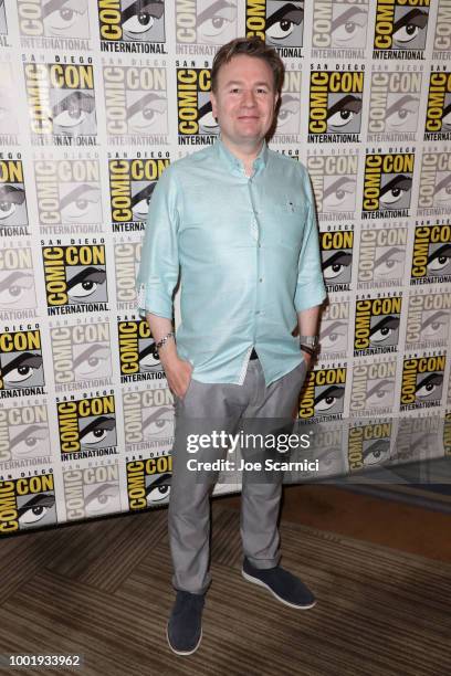 Matt Strevens attends the Doctor Who: BBC America's Official panel during Comic-Con International 2018 at San Diego Convention Center on July 19,...