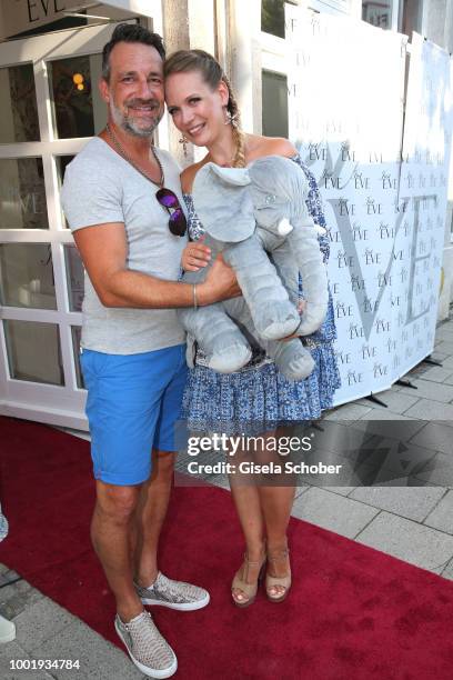 Fashion designer Eva Krsak and her husband Juergen Kiermeier during the "Just Eve" Boho Party and "Boho Love" jewelry presentation on July 19, 2018...