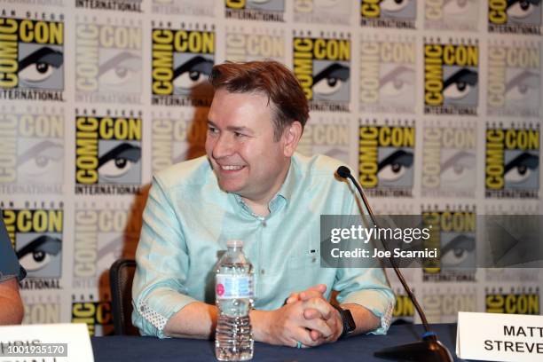 Matt Strevens attends BBC America's "Doctor Who" at Comic-Con International 2018 at San Diego Convention Center on July 19, 2018 in San Diego,...