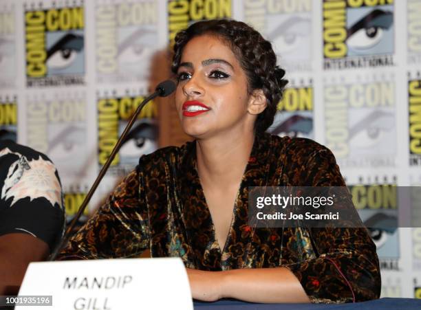 Mandip Gill attends BBC America's "Doctor Who" at Comic-Con International 2018 at San Diego Convention Center on July 19, 2018 in San Diego,...