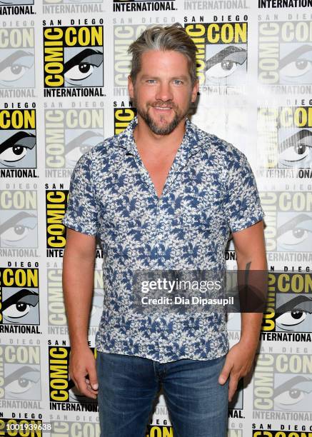 Zachary Knighton of 'Magnum P.I.' attends CBS Television Studios Press Line during Comic-Con International 2018 at Hilton Bayfront on July 19, 2018...