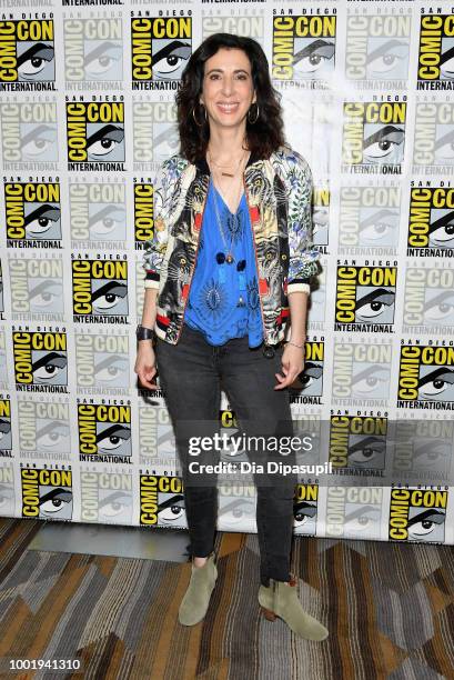 Aline Brosh McKenna of 'Crazy Ex-Girlfriend' attends CBS Television Studios Press Line during Comic-Con International 2018 at Hilton Bayfront on July...