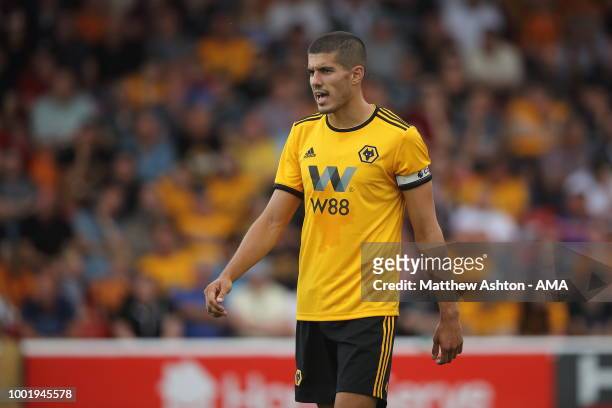 Conor Coady of Wolverhampton Wanderers during a pre-season friendly between Wolverhampton Wanderers and Ajax at Banks' Stadium on July 19, 2018 in...