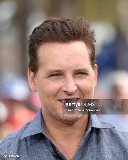 Peter Facinelli visits 'Extra' at Universal Studios Hollywood on July 19, 2018 in Universal City, California.