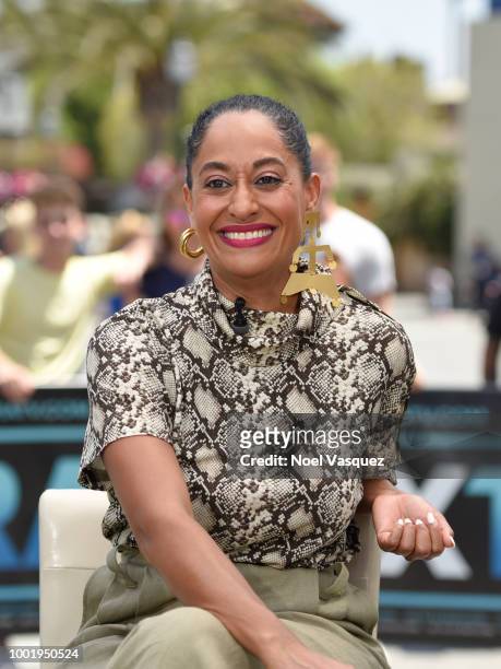 Tracee Ellis Ross visit 'Extra' at Universal Studios Hollywood on July 19, 2018 in Universal City, California.