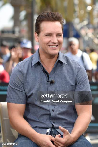 Peter Facinelli visits 'Extra' at Universal Studios Hollywood on July 19, 2018 in Universal City, California.