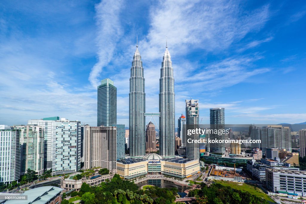 Petronas Towers and Kuala Lumpur skyline