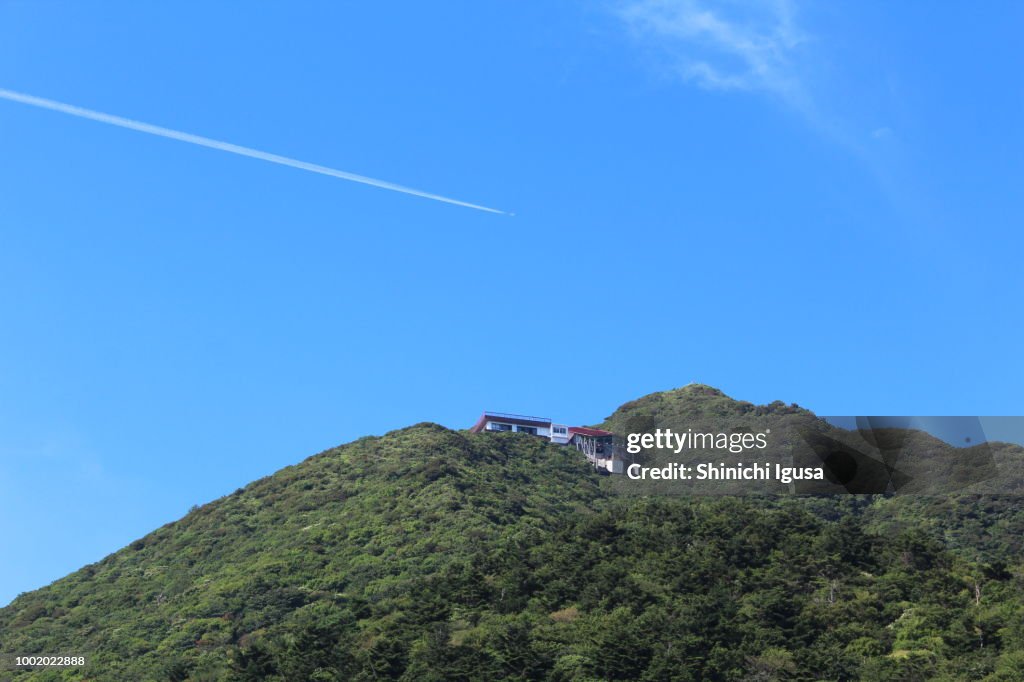 Myokendake station of Unzen Ropeway.