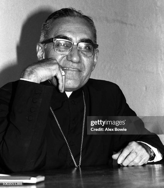 Archbishop Oscar Romero at home in San Salvador, 20th November 1979. Known locally as Monsenor Romero, Archbishop Romero was assassinated by a gunman...
