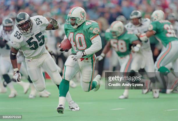 Irving Spikes, Punt Return and Running Back for the Miami Dolphins during the National Football Conference East game against the Philadelphia Eagles...