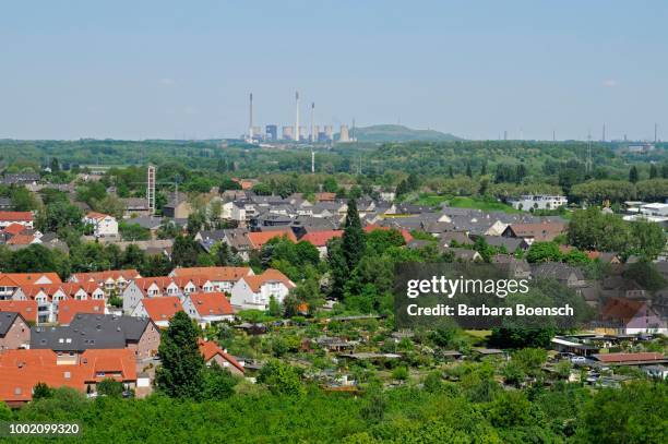 view from the schurenbachhalde, ruhr district, essen, north rhine-westphalia, germany - essen germany stock pictures, royalty-free photos & images