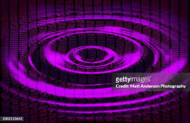 101010 data lines ripple in purple - national security agency usa stock pictures, royalty-free photos & images