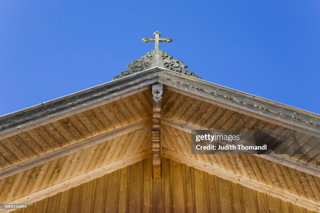 Gable of a farm house, detail, Bavaria, Germany
