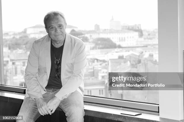 Italian actor Claudio Amendola attends the Hotel Gagarin movie photocall, on Eden Hotel terrace. Rome, May 22nd 2018