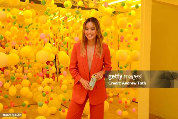 Jamie Chung attends the experiential pop-up "The Pop Shop By Vita Coco" at intimate launch party in SoHo on July 19, 2018 in New York City.