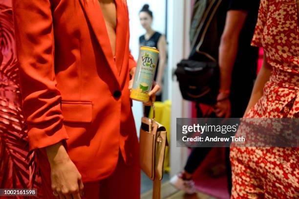 Vita Coco being enjoyed at the experiential pop-up "The Pop Shop By Vita Coco" at intimate launch party in SoHo on July 19, 2018 in New York City.
