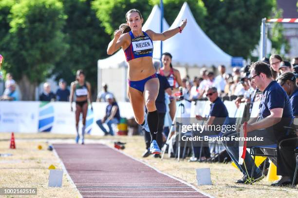 Janne Nielsen of Denmark during the Meeting of Sotteville on July 17, 2018 in Sotteville-les-Rouen, France.