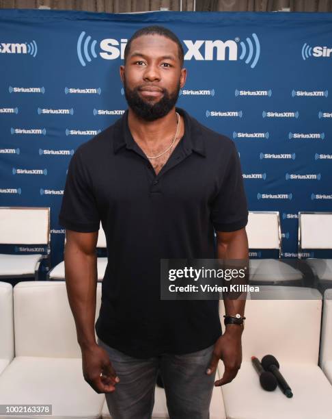 Trevante Rhodes attends SiriusXM's Entertainment Weekly Radio Broadcasts Live From Comic Con in San Diego at Hard Rock Hotel San Diego on July 19,...